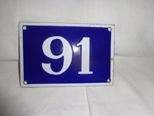 Targa smaltata blu - 91,