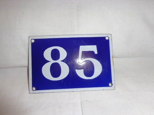 Targa smaltata blu - 85,